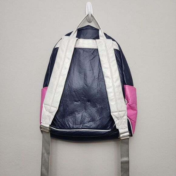 Danbar Scool Daze Pink Blue Backpack‎ Faux Leather Feel. - Picture 3 of 9